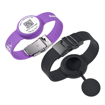 QR Code Medical ID Wristband without Location Tracker